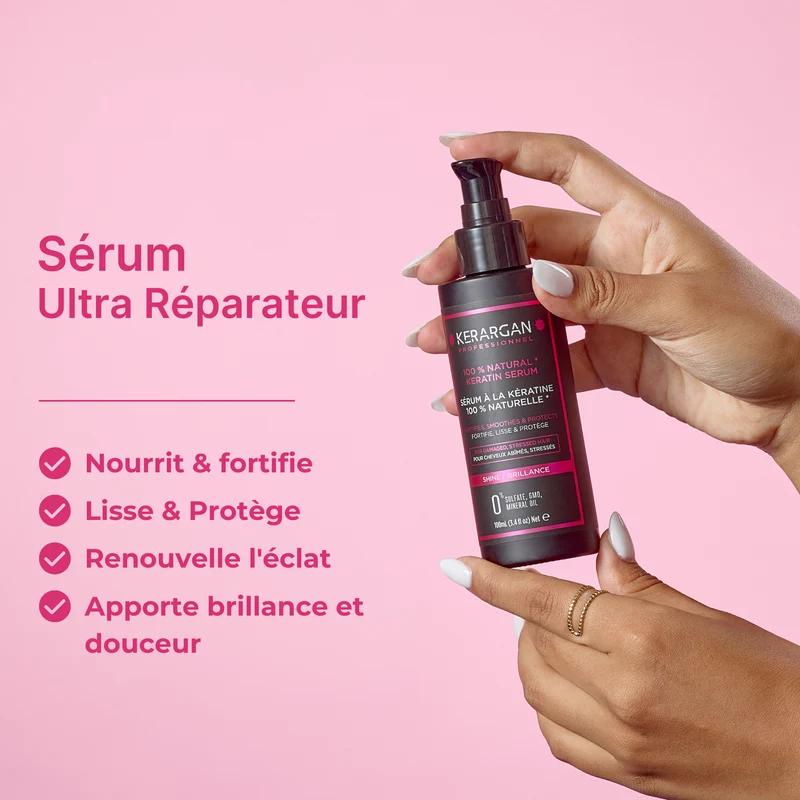 Sérum à la Kératine Ultra Réparateur 100ml - Lissant Brillance