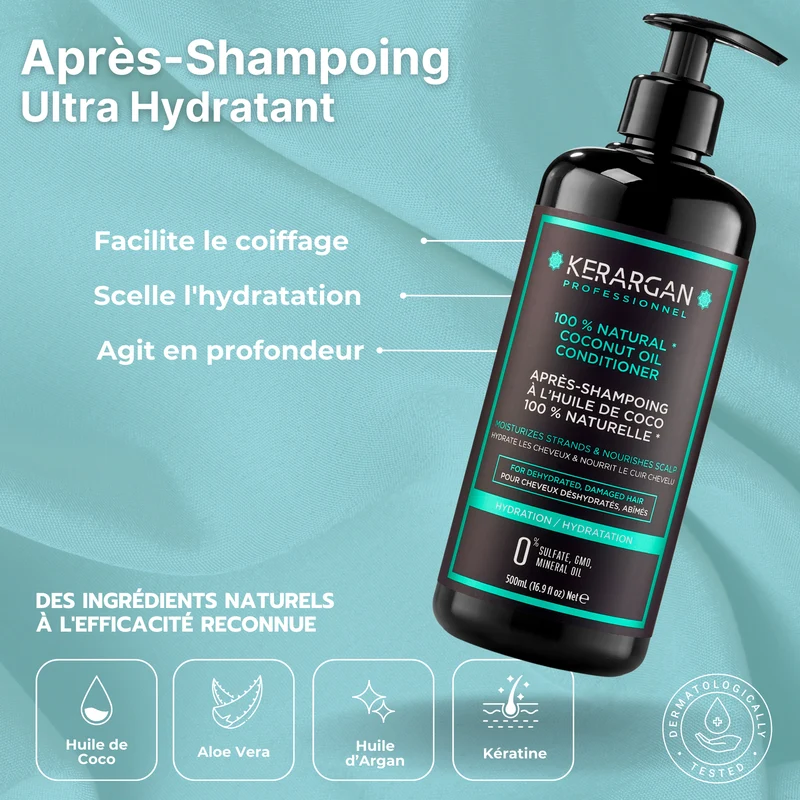 Trio coco 1500ml – Shampoing + après-shampoing + masque
