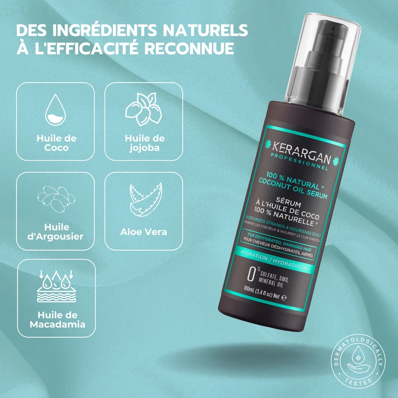 Sérum hydratant à l'huile de coco - 100ml