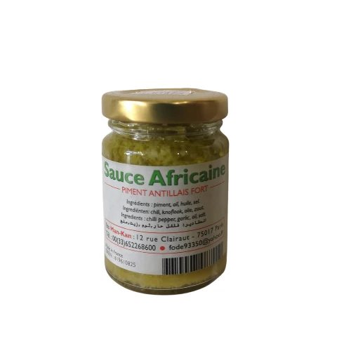 SAUCE AFRICAINE - PIMENT ANTILLAIS FORT ROUGE ET VERT 150 g