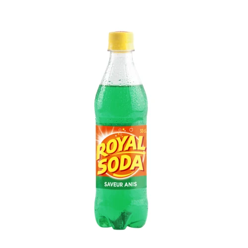 ROYAL SODA 50 CL - GRENADINE - TROPICAL - ANANAS - GUARANA - ANIS - BANANE
