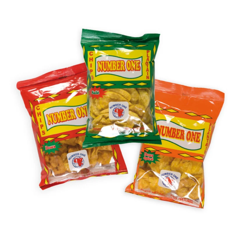 CHIPS DE BANANE PLAINTAIN NUMBER ONE - DOUX - SALE - EPICE- BBQ - AIL - POMME 85g