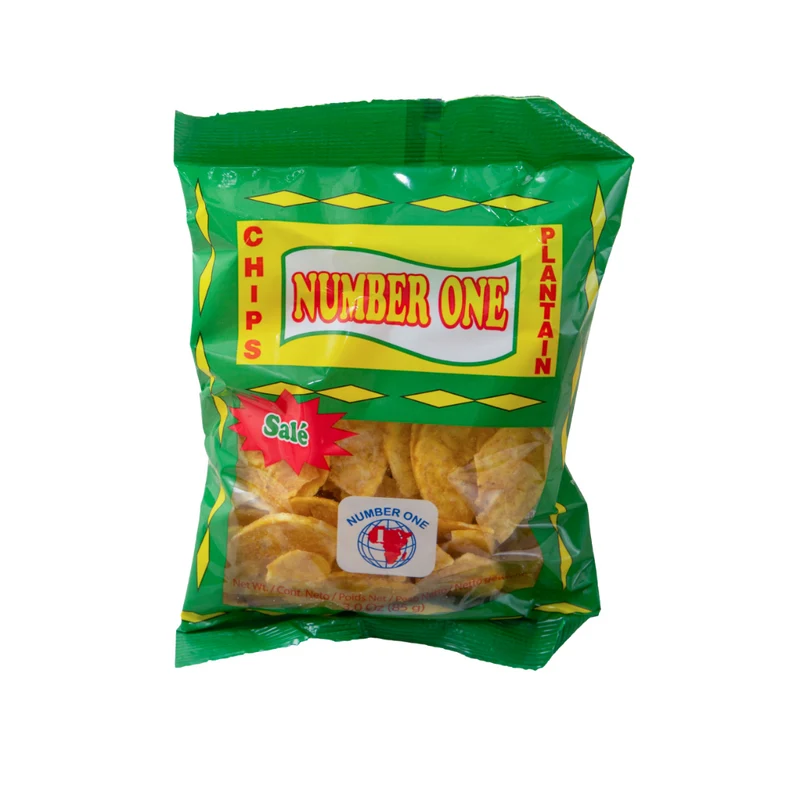 CHIPS DE BANANE PLAINTAIN NUMBER ONE - DOUX - SALE - EPICE- BBQ - AIL - POMME 85g