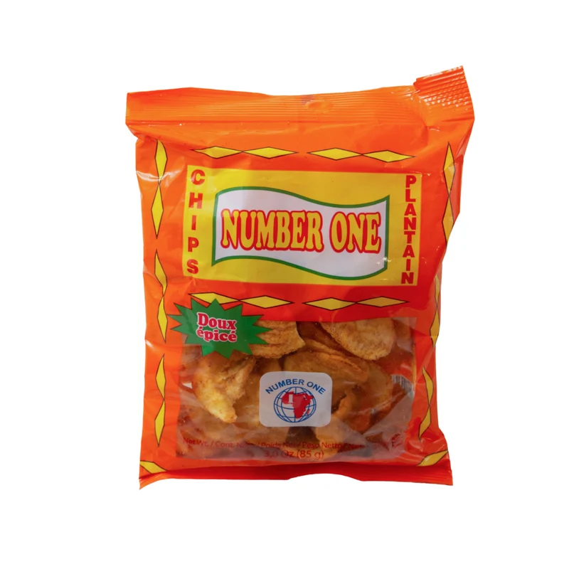 CHIPS DE BANANE PLAINTAIN NUMBER ONE - DOUX - SALE - EPICE- BBQ - AIL - POMME 85g