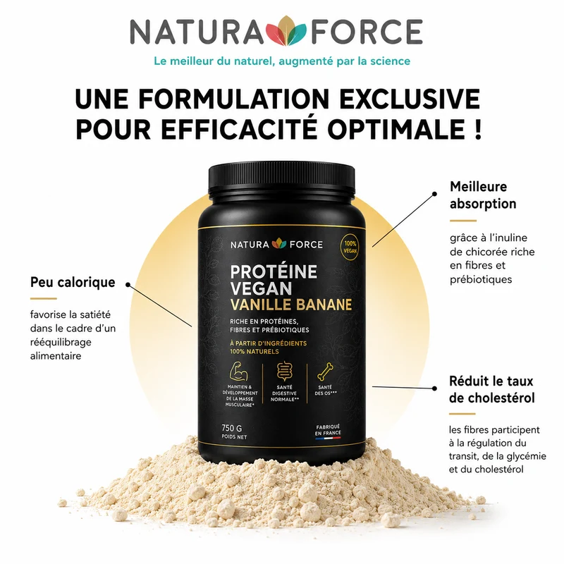Protéine vegan vanille banane