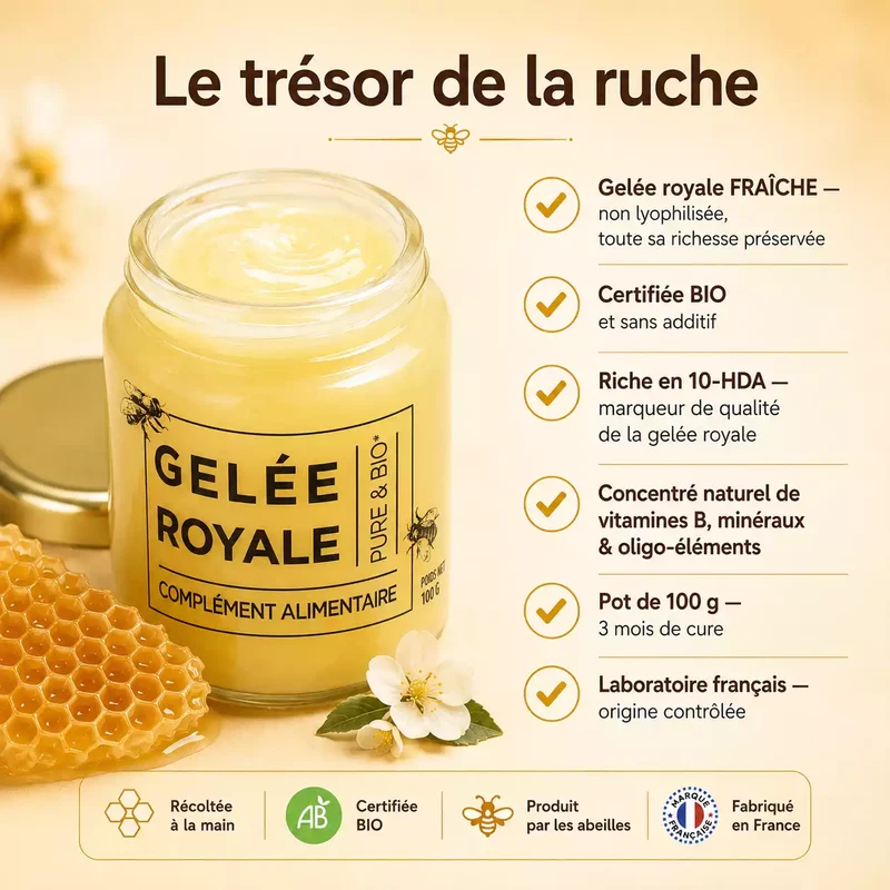 Gelée royale bio - Pot de 100g