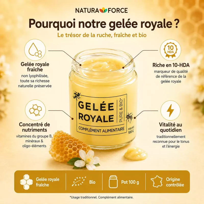 Gelée royale bio - Pot de 100g