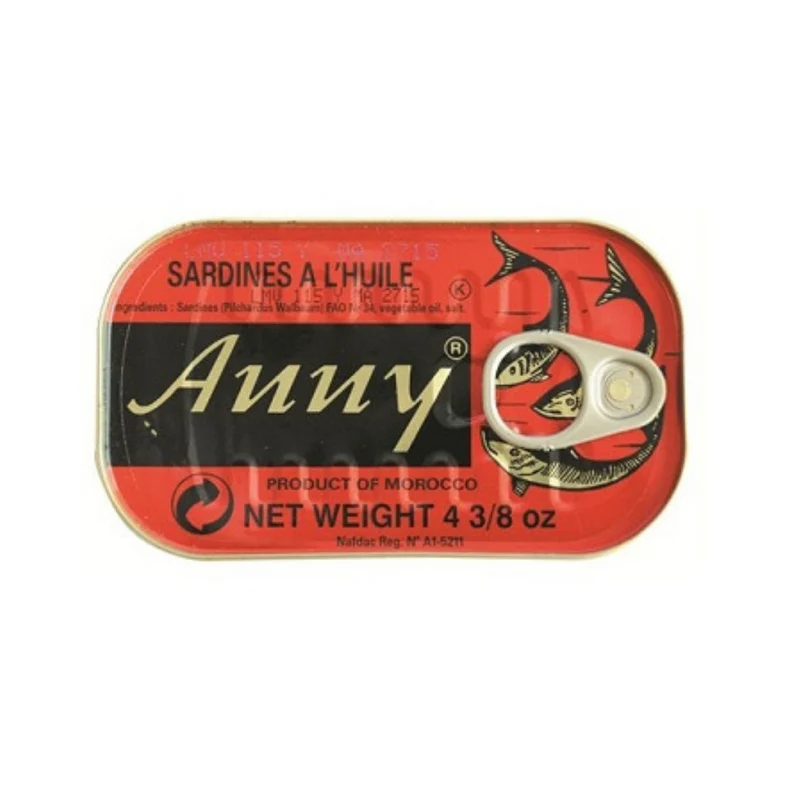 SARDINES ANNY À L'HUILE VÉGÉTALE 125 G