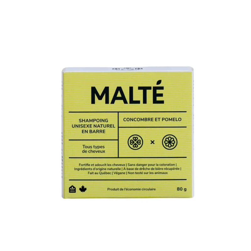 Shampoing Unisexe Naturel en Barre Concombre et Pomelo