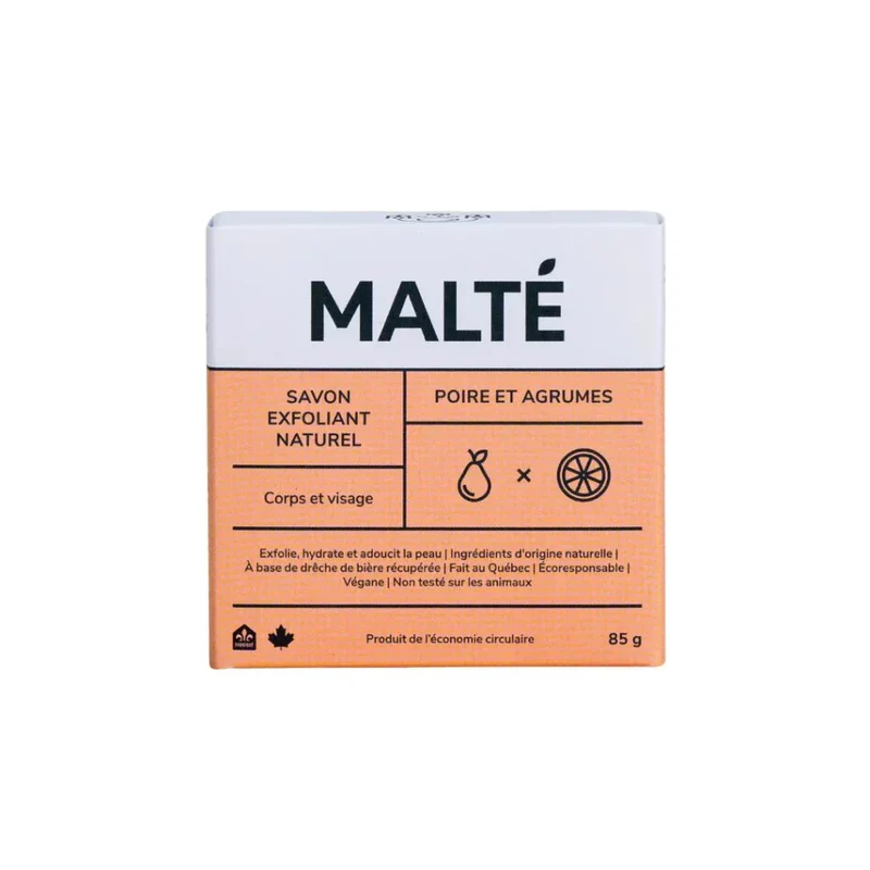 Savon Exfoliant Naturel Corps et Visage Poire et Agrumes
