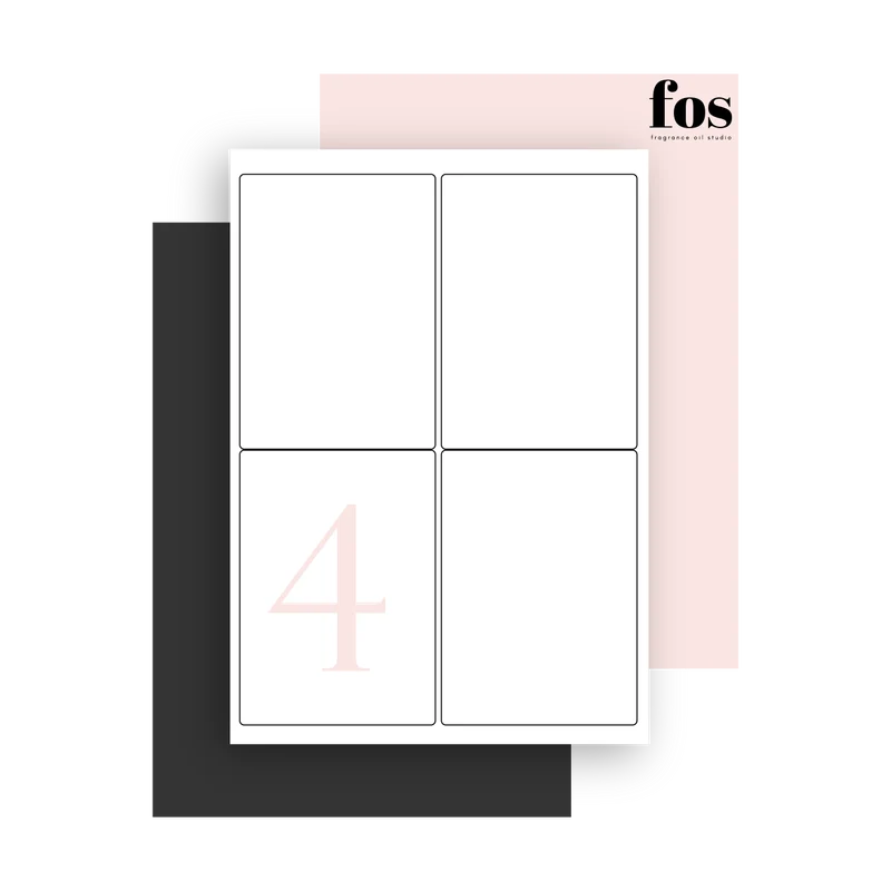 White Permanent Matt Labels - Rectangle