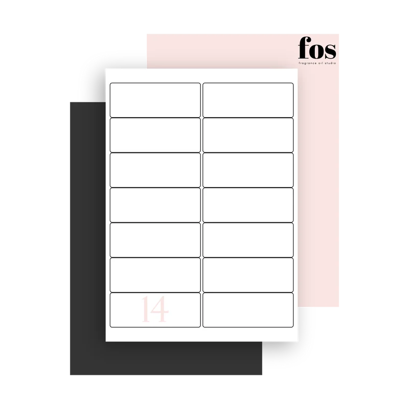 White Permanent Matt Labels - Rectangle