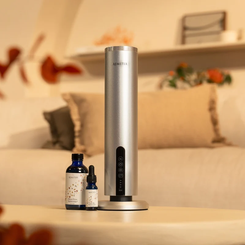 Bundle: Haevn Charge Silver starter set – Diffuser + Wanaka Woods scent (15 ml)