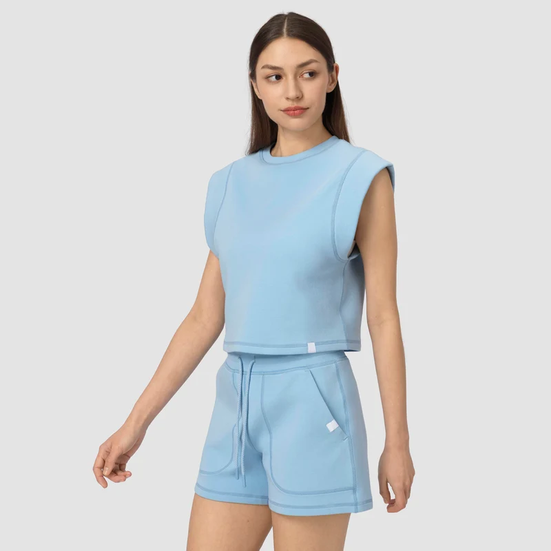 Lia Drawstring Shorts - Blue Serenity