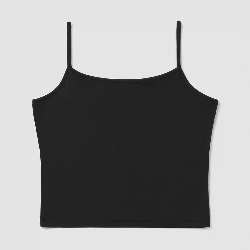 Eliot Spaghetti Strap Top - Black Noir