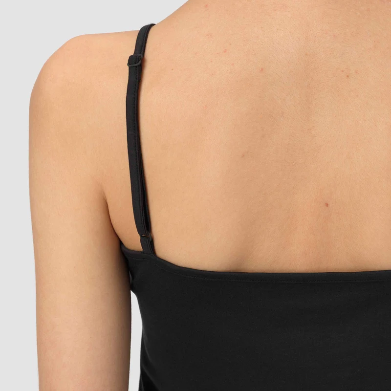 Eliot Spaghetti Strap Top - Black Noir