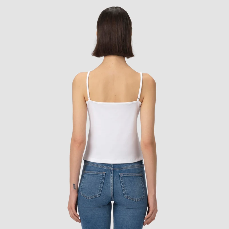 Eliot Spaghetti Strap Top - Pure White