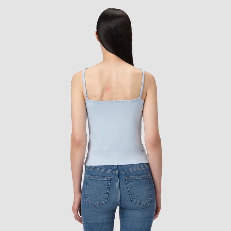 Eliot Spaghetti Strap Top - Blue Aura