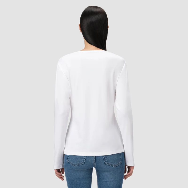 Eliot Long Sleeve Tee - Pure White