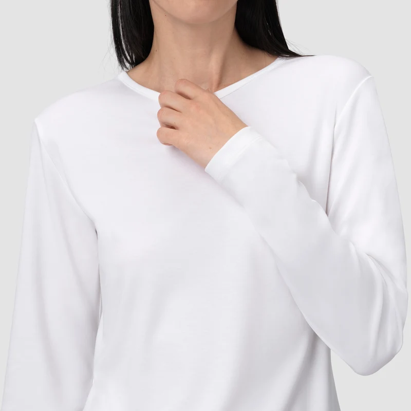 Eliot Long Sleeve Tee - Pure White