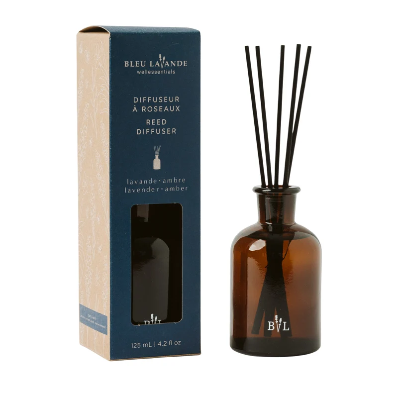Diffuseur à roseaux lavande-ambre