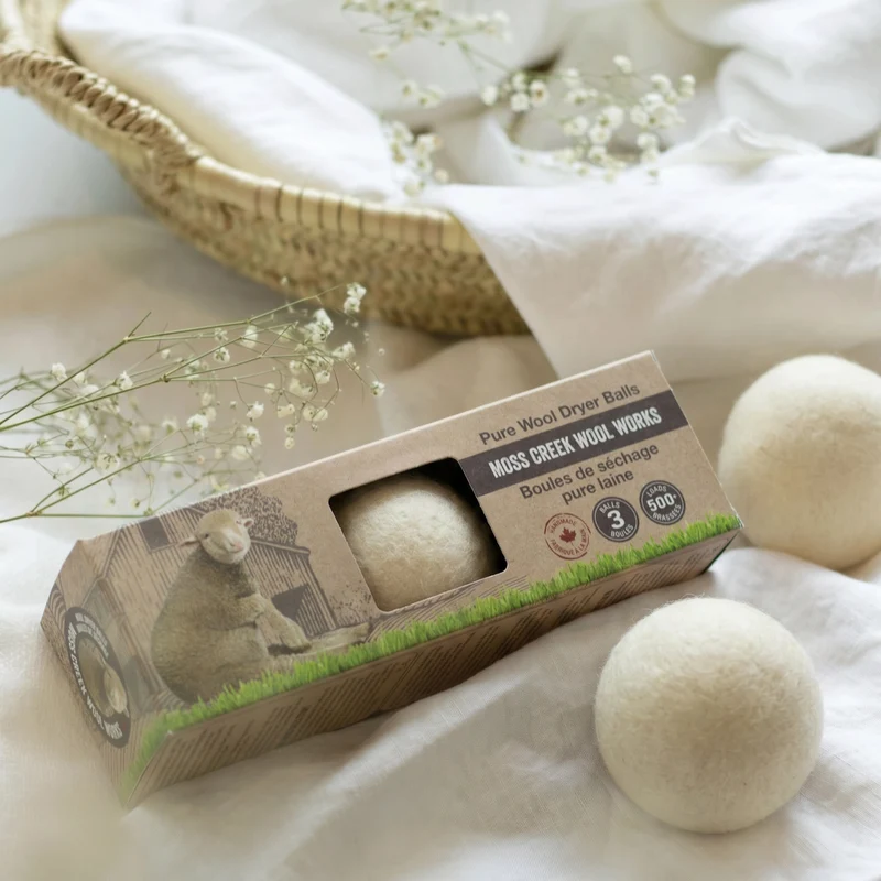 Boules de séchage en laine de mouton