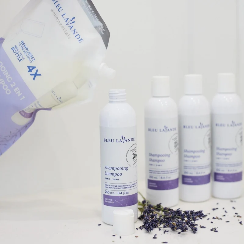 Shampooing et revitalisant 2-en-1 lavande