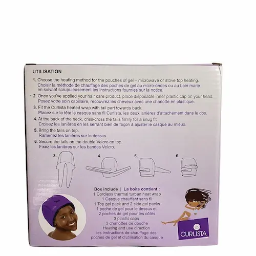 Casque chauffant sans fil - Bonnet de soin capillaire - Curlista
