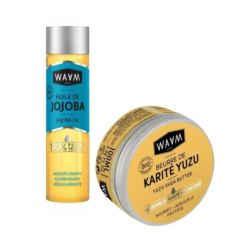 Huile de Jojoba 100ml et Beurre de Karité 100gr Waam