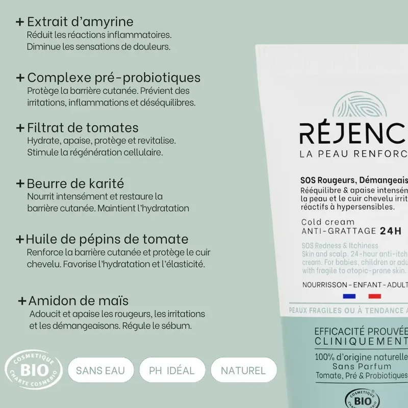Cold cream SOS rougeurs, démangeaisons 150mL - Cuir chevelu