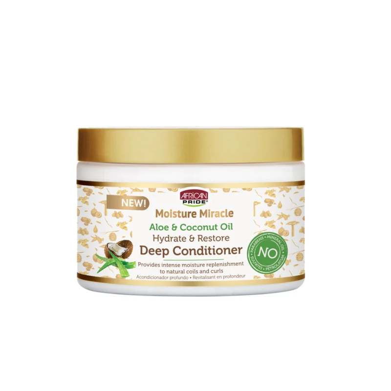AFRICAN PRIDE MOISTURE MIRACLE ≡ Hydrate & Restore Deep Conditioner 12 oz