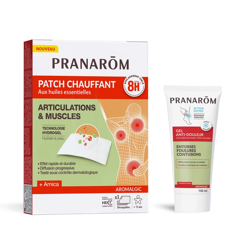 Kit Confort musculaire : Patchs chauffants + Gel anti-douleur