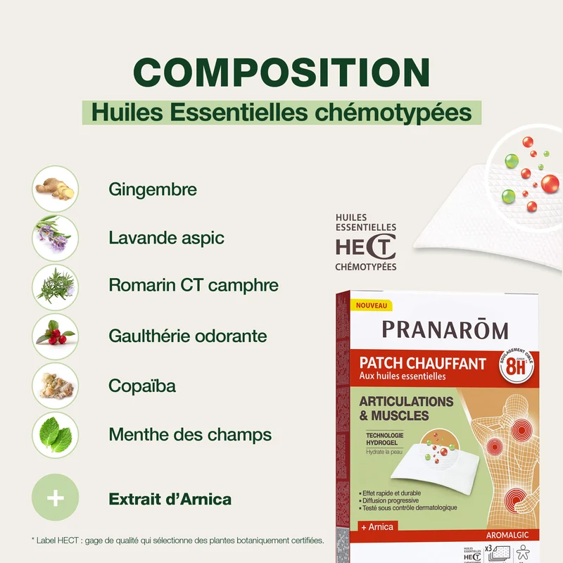 Patchs chauffants articulations & muscles