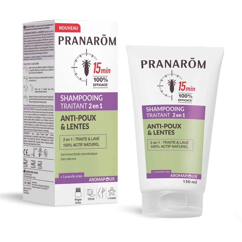 Shampooing traitant 2 en 1 anti-poux et lentes - Dispositif médical