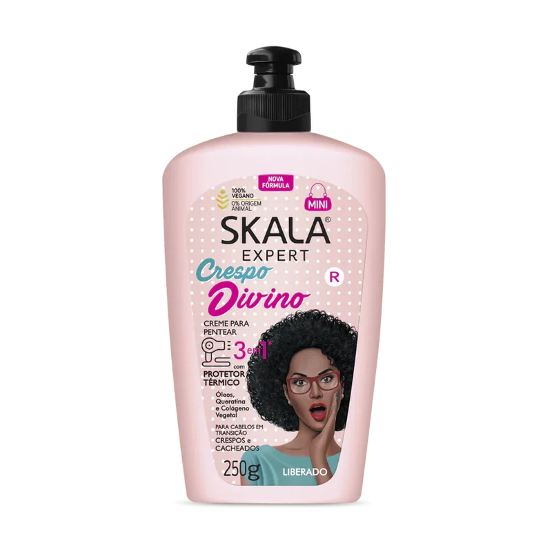 SKALA ≡ Crème de Coiffage 3 en 1 pour Cheveux Crépus (Creme de Pentear Crespo Divino)