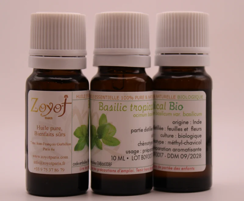 Huile Essentielle BIO de Basilic Tropical