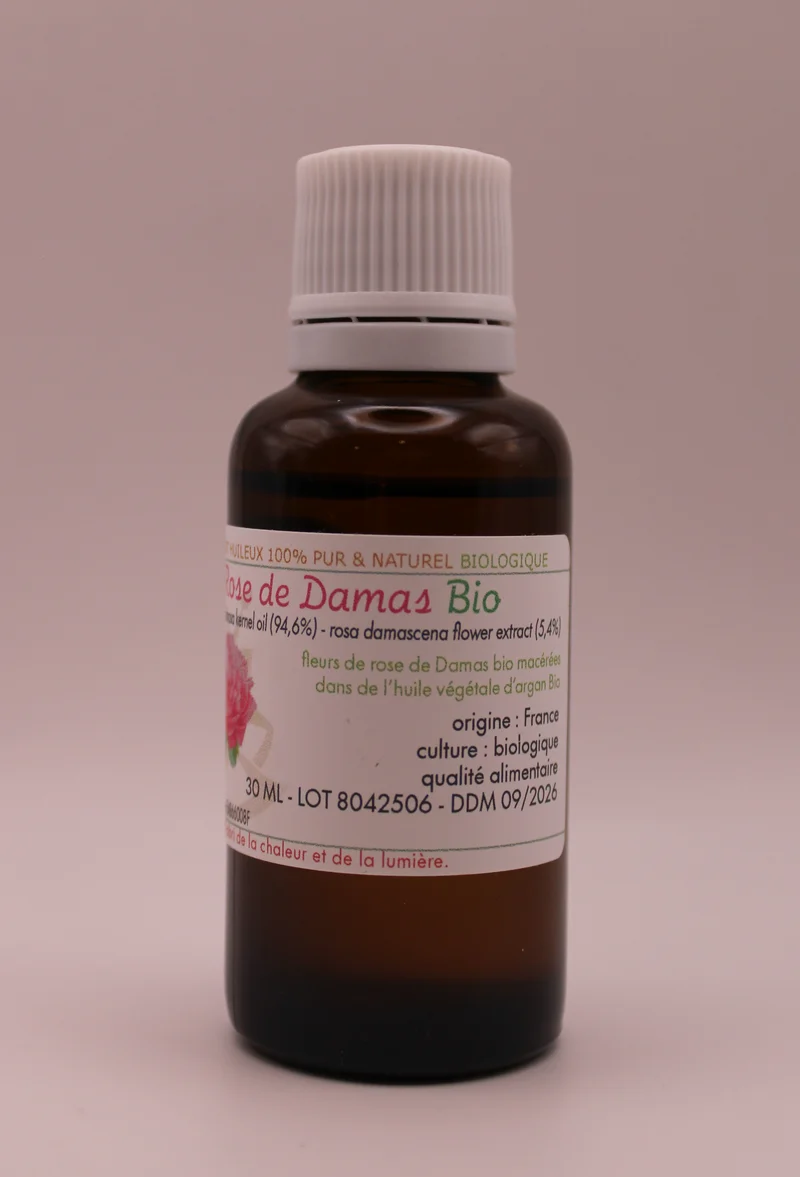 Macérât Huileux BIO de Rose à l’Huile d’Argan