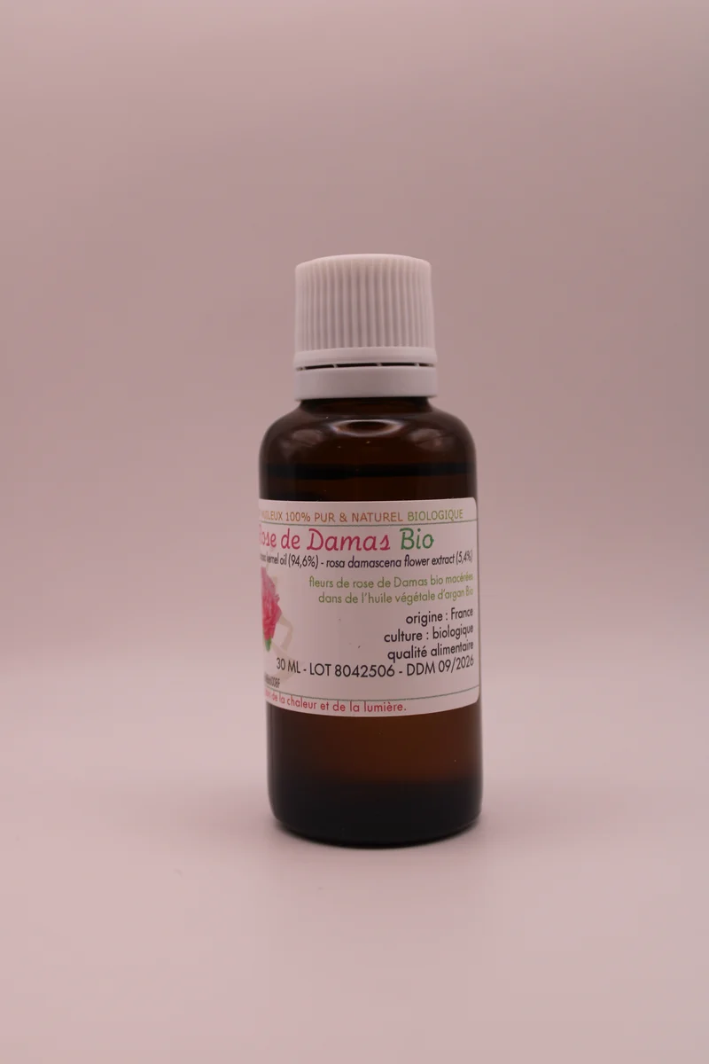 Macérât Huileux BIO de Rose à l’Huile d’Argan