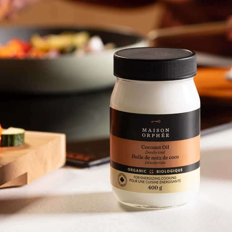 Huile de noix de coco désodorisée bio pressée à froid