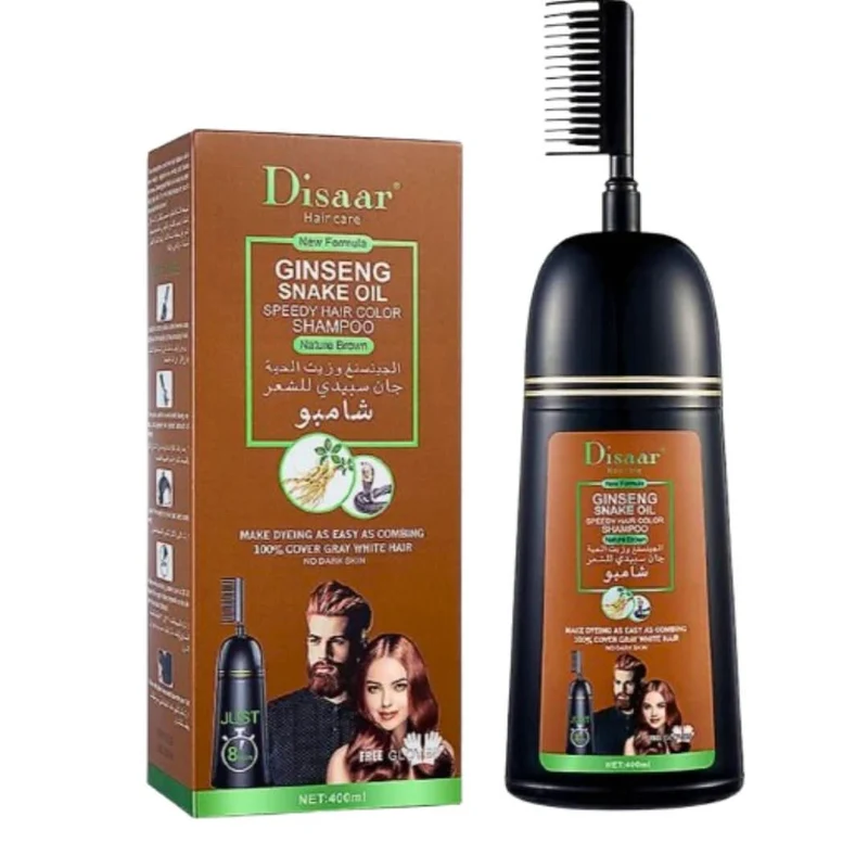 Shampooing Colorant Cheveux 400ml Naturel 3 en 1