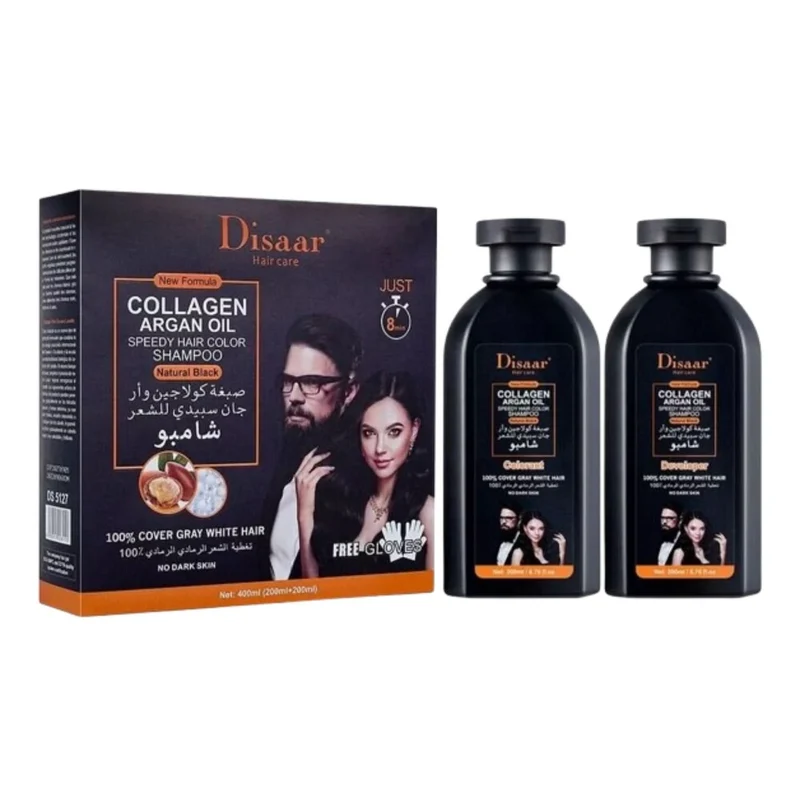 Shampoing et Coloration Disaar au Collagène & Huile d'Argan 400 ml