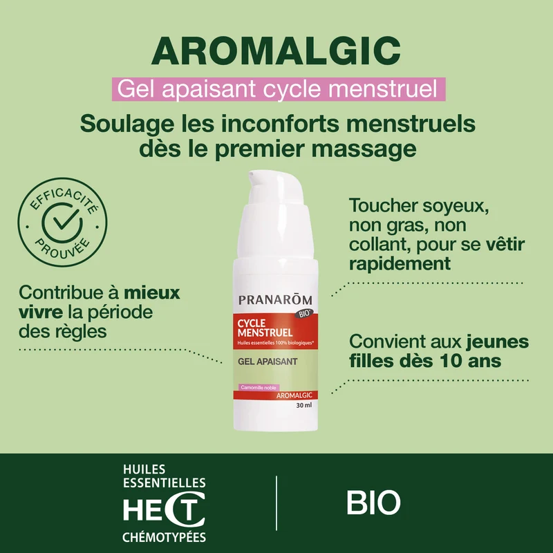 Duo pack comprimés et gel apaisant pour règles douloureuses