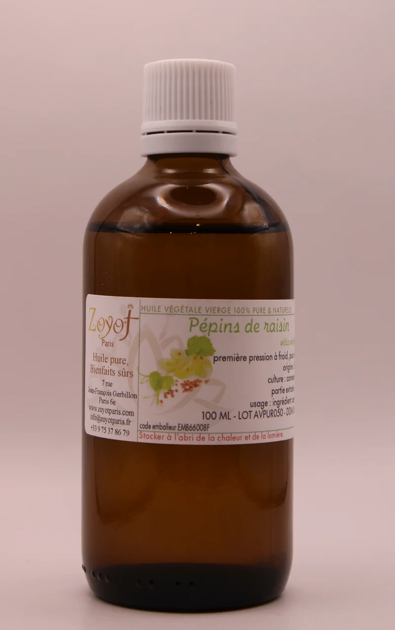 Huile Végétale BIO de Pépins de Raisin