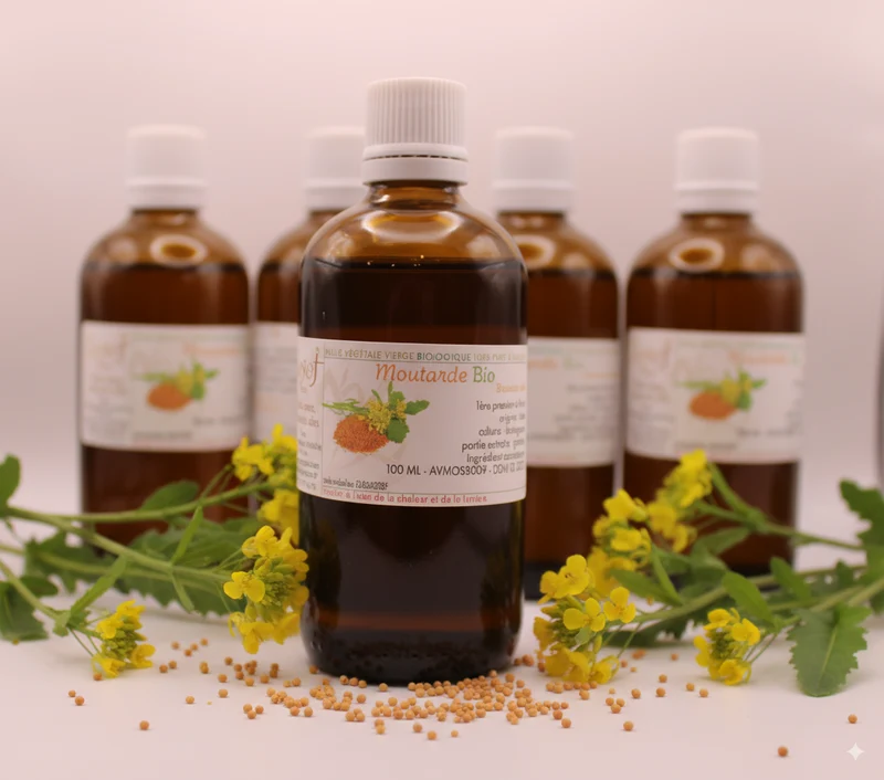 Huile Végétale BIO de Moutarde – 100 ml