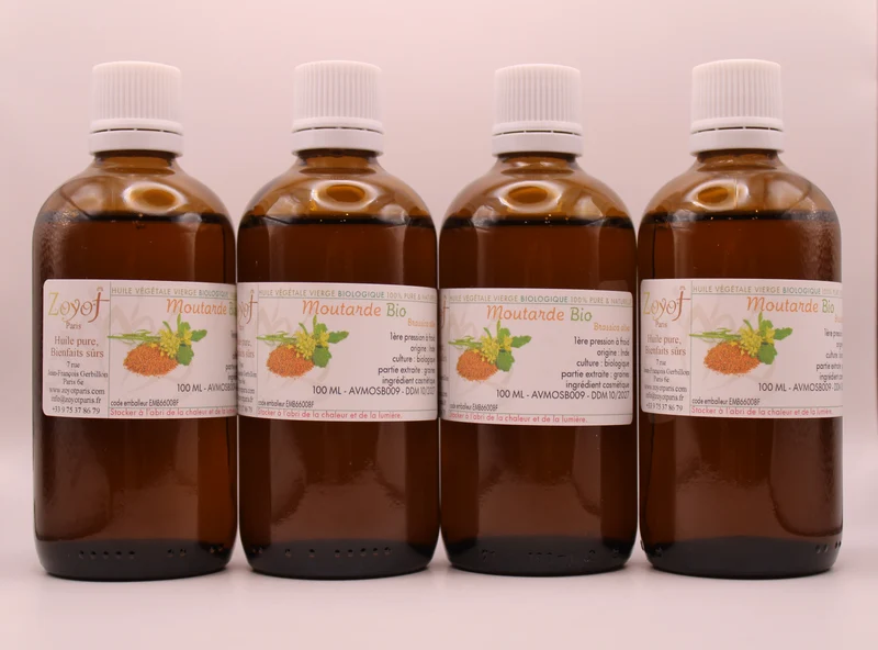Huile Végétale BIO de Moutarde – 100 ml