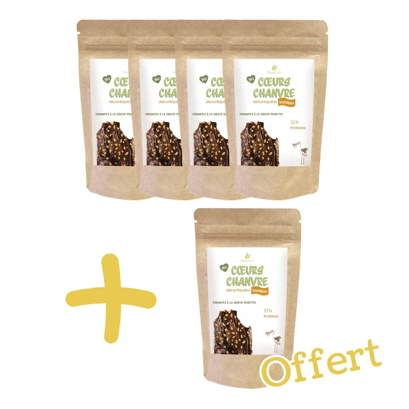 Graines de Chanvre Décortiquées Toastées Bio | Alternative à la Noisette | Riche en Protéines (33%)