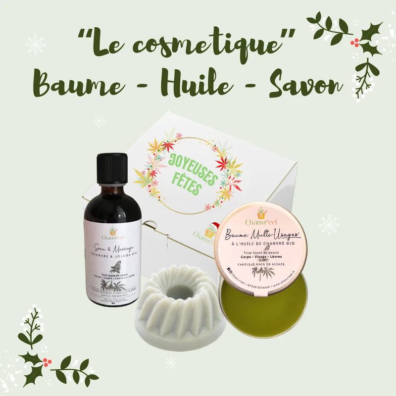 Coffret Trio Cosmétiques Chanvre Bio | Rituel Bien-Être | Mention Nature et Progrès