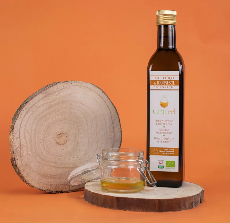 Huile de Tournesol Oléique Vierge Bio | Cuisson Saine et Assaisonnement | 1ère Pression à Froid