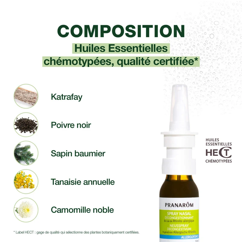 Spray nasal décongestionnant pour rhinite allergique