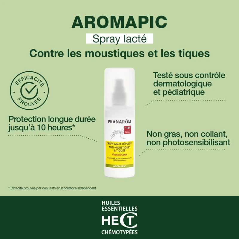 Spray lacté anti-moustiques et tiques